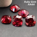 레드 루비 천연 채굴 스리랑카 비둘기 쿠션 컷 루즈 1개 3 12x12mm 1PCS