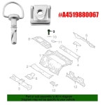 1X Smart Fortwo 2007 자동차 엔진 커버 볼트 로터리 캐치 A 4519880067