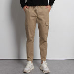 더마인드 남성용 JM 면스판 베이직 카고 밴딩 팬츠 332-3 다크베이지