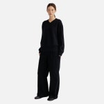 에센셜바이이큐엘 ESSENTIAL by EQL Two Tuck Cotton Wide Pants E12E9WPC052WBK