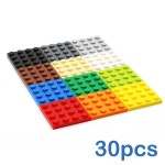 30pcs DIY 빌딩 블록 얇은 피규어 벽돌 4x4 도트 12 색 교육 크리 에이 티브 크기 어린이를위한 3031 장난