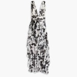 앨리스앤드올리비아 앨리스 올리비아 앨리스앤올리비아 여성 Holly tiered pleated floral print crepon maxi dress Off