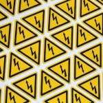 경고 2롤 스티커 감전경고 전기위험 1팩 안전표시 2