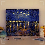 아를 별이 빛나는 밤 LED 캔버스 보석십자수 40x50 명화 LQWD02FA3