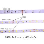 SMD 2835 300 LED 스트립 조명 DC 2V 밝은 60Leds M 5M 로트
