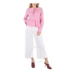 Ganni 우먼 오키드 스모크 Tie String Peplum Blouse Brand Size 34 US 0 F8515-7