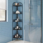 세탁실 욕실 코너 주방 화장실 모서리 베란다 선반 라이트 럭셔리 5겹