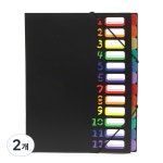 슈퍼쌤에듀 무지개 12 포켓 도큐먼트 파일 혼합색상 5개