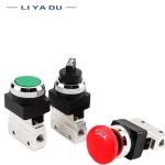 푸시 버튼 공압 기계식 밸브 MOV 01 02 03 03A 공기 스위치 제어 순간 MOV 02