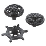 바다 스타일 손잡이 해변 테마 풀 고래바다 거북해마바퀴꽃공중 원형 나사 철 욕실 가구 1 Wheel Disc