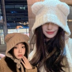 귀여운 여성 겨울 외출 스타일 고양이 보넷 비니 모자