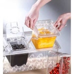 투명 바트 반찬통 보관용기 식당용 플립 트레이 커버 단무지 2팩 1 1 9딥15투명접시 접시뚜껑 스푼추가