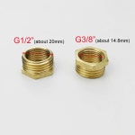 1pc G1 2 G3 8 NPT9 16 북미 배관 구리 커플 링 파이프 피팅 불 등 스레드 어댑터 젖꼭지 황동 F 4
