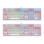 앱코 앱코 AN08 가스켓 아이스큐브 광축 LED 게이밍 키보드 핑크