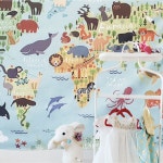 인쇄주문제작 스퀘어그림천 대형 패브릭 포스터 동물원 L