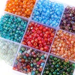 소프트 투명 AB 컬러 체코 유리 시드 비즈 원형 스페이서 DIY 쥬얼리 팔찌 액세서리 15 g lot