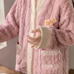 런칭 여성 플란넬 잠옷세트 홈웨어 파자마 겨울 여성잠옷바지 극세사잠옷 수면잠옷 수면바지