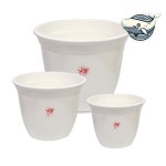 모던 플라스틱 원형 화분 인테리어 소품