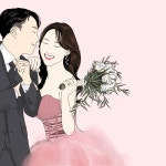 커플 가족 웨딩 라인드로잉 일러스트 캐리커쳐 기념일 선물 컬러드로잉