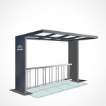 렉산형 자전거 거치대 D형 도서관 관공서 야외 자전거 보관소 보관대 D형 3M 7대분 1개