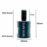 M14 어댑터 앵글 그라인더 M10 5 8-11 나사 변환기 아버 커넥터 다이아몬드 코어 비트 구멍 톱용 연마