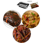 옥여사 3종무침 깻잎 짜사이 채 마늘쫑 무침 각200g씩 자차이 반찬거리 밑반찬 종류