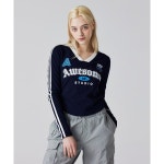 어썸스튜디오 AWESOME STUDIO 블록코어 브이넥 셔링 티셔츠