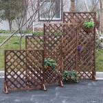 정원 나무 프레임 파티션 업소용 정원울타리 탄화 격자무늬 야외 버클 발 싱글 버클 발 싱글