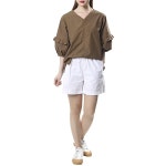 시에로 시에로 러플 디테일 7부 셔츠 SF3SHF065 LE1207883000