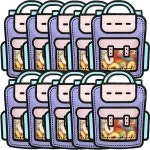 아동 어린이 유아 도시락 가방 모양 쿠키 캔디 간식 선물 포장 생일 파티 급식 03 10PCS 03