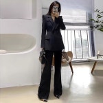 패션고리 여성 원버튼 자켓 부츠컷 정장 투피스 L 55 57 5KG H1071