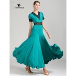 169 모던의상 왈츠 롱치마 스포츠 에이브 볼룸댄스 로테 드레스댄스복AF 모던 망사 S