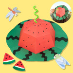 민화샵 민화샵 아이 수박 종이 모자 만들기 여름모자 썬캡 종이접기