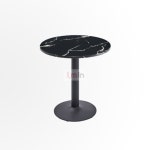 조립식 인조대리석 원형테이블 블랙스틸 프레임 카페테이블 600