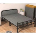 사무실 휴게실 접이식 의자 낮잠 간이 휴식 침대 철제 프레임 1 보강 도톰-폭 블루스트라이프