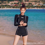 여성 래시가드 셋업 콘트라스트 스포티 수영복