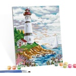 아이러브페인팅 아이러브페인팅 DIY캔버스형 그림그리기 등대와하늘