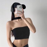 오노마 ONM 여성 3컬러 필라테스 헬스 요가 홀터넥 스포츠 나시티