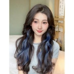 물결형 컬 긴 웨이브 컬러 염색 비노출형 무흔 염색 접발