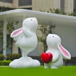 H-pang 조형물 FRP 토끼친구 기업 공원