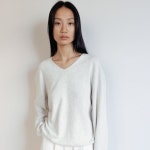네세서리 Cash V-Neck Knit Melange