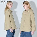 룸나인 룸나인 밑단 스트링 후드 집업 점퍼