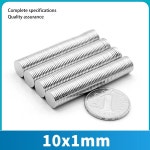 얇은 네오디뮴 강력 자석 영구 원형 10x1mm
