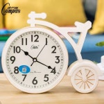 아날로그 탁상시계 자전거모양 사무실 분홍색 가정용 창조적 없는 사무실용 흰색