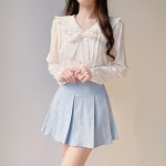 미랑미랑 코튼 플리츠 투엘 미니스커트