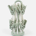 원형 빨래 건조대 20집게 다용도 실내용 고정형