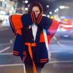 단가라 오버핏 데일리 클래식 이즈 배색 간절기 본상품