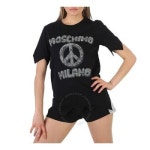 모스키노 모스키노 오가닉 코튼 로고 프린트 티셔츠 우먼 X 더 Flintstone Brand Size 40 US 6 1555 303106 A0797 6041