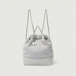 더바넷 Tweed Drawstring Chain Backpack Mint