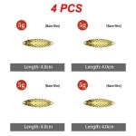 발광 샤프 트레블 후크 낚시 도구 장비 스푼 스피너 1개 18 Style F 4pcs
